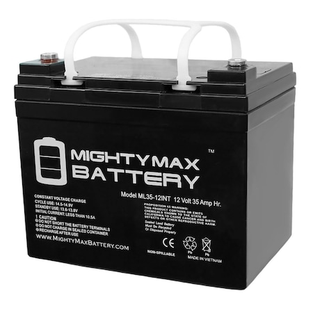 MIGHTY MAX BATTERY 12-Volt 35 Ah Rechargeable Sealed Lead Acid  Internal Thread Battery ML35-12INT